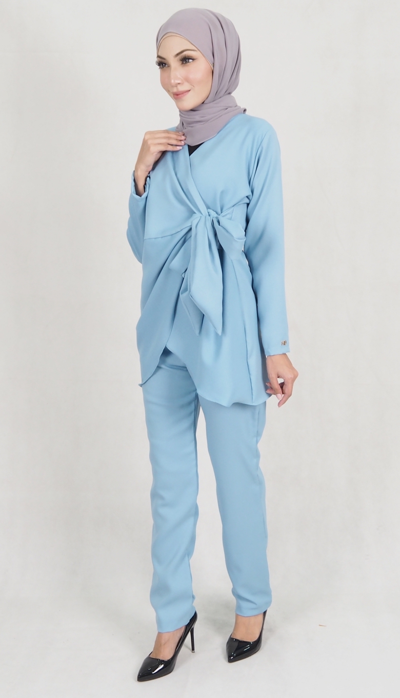 SW5157 Fashion Top & Pant Set Light Blue