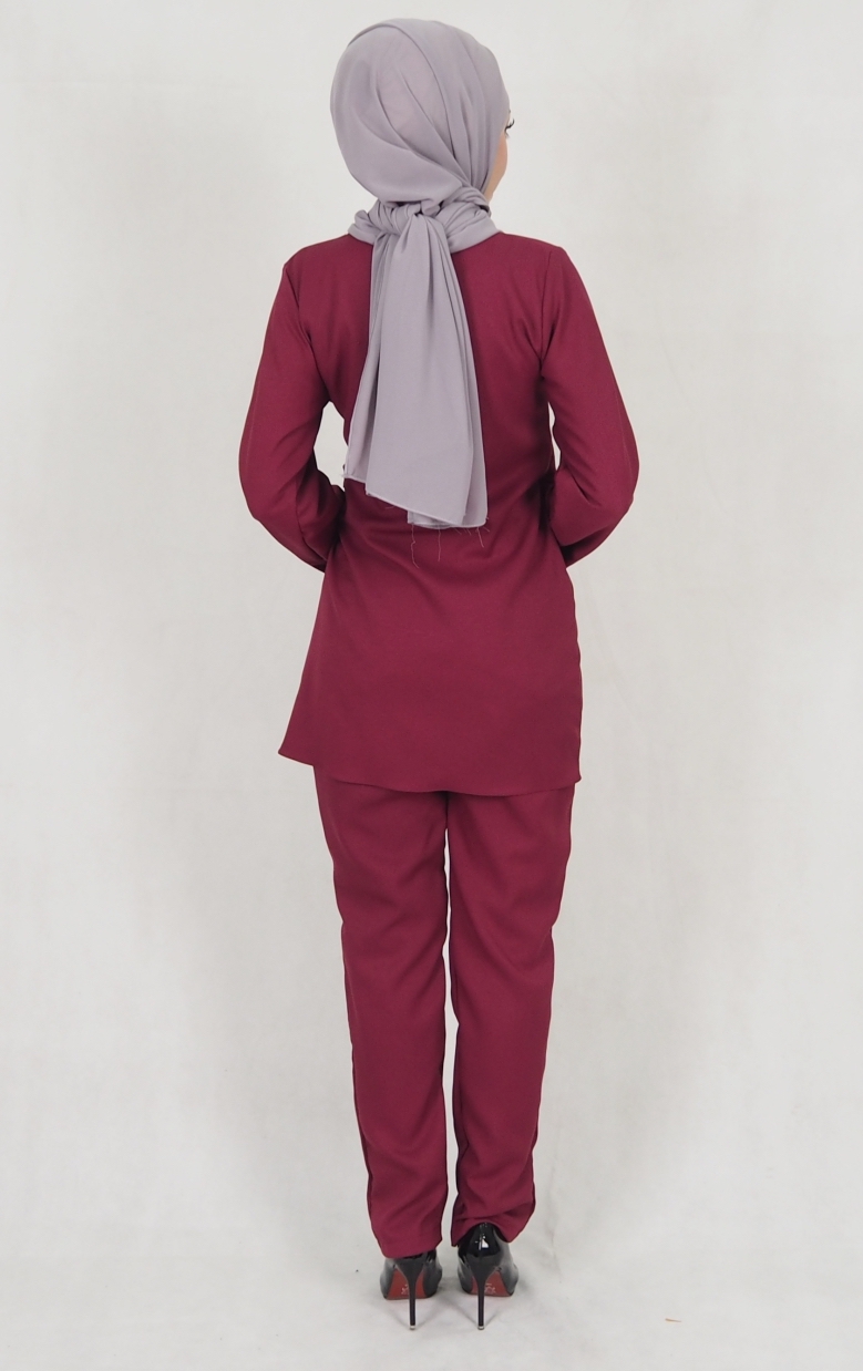 SW5157 Fashion Top & Pant Set Maroon