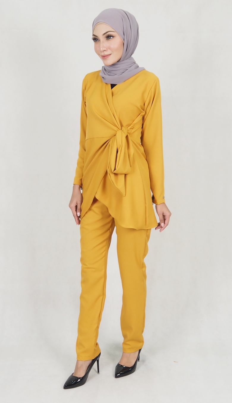 SW5157 Fashion Top & Pant Set Mustard