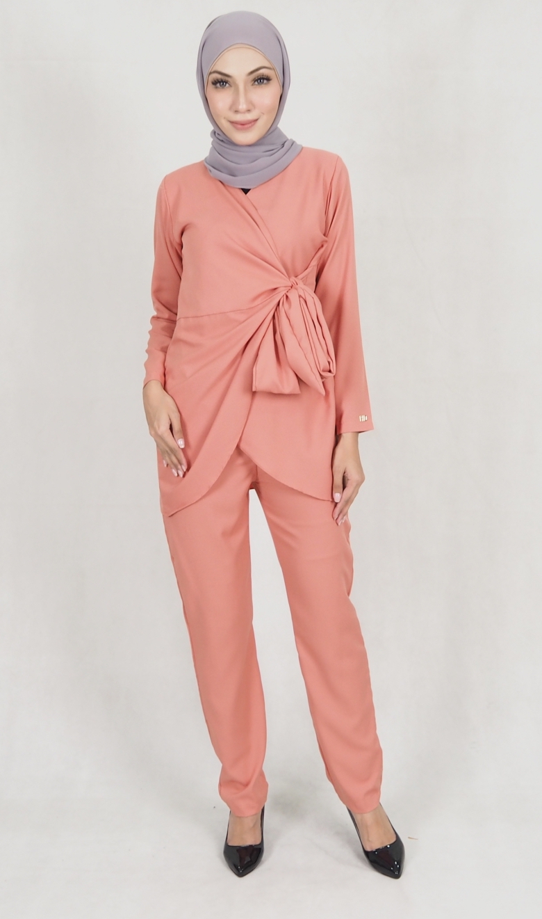 SW5157 Fashion Top & Pant Set Peach