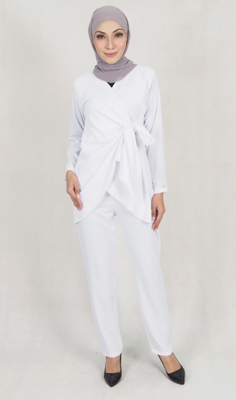 SW5157 Fashion Top & Pant Set White