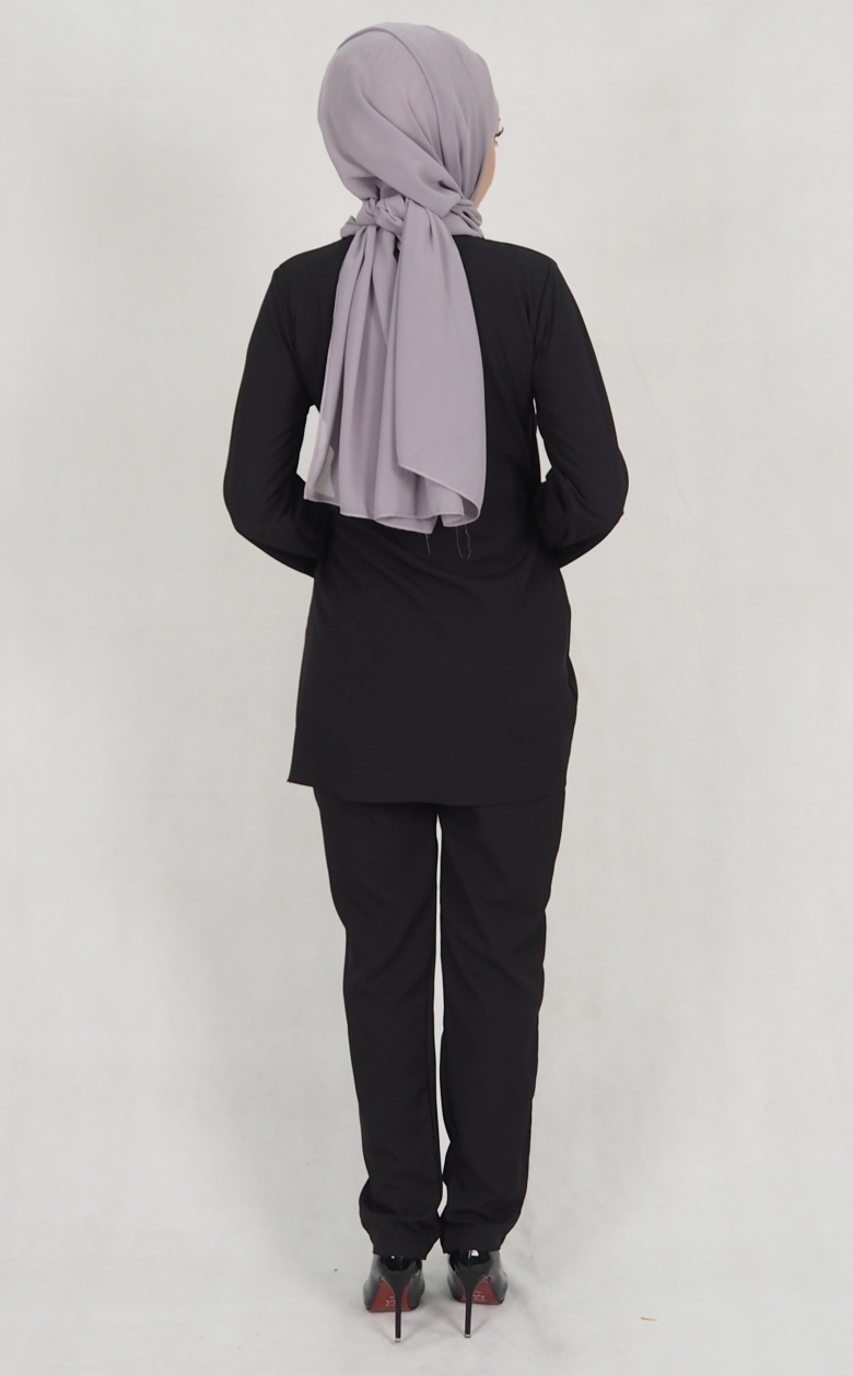 SW5158 Top & Pant Set (Plus Size) Black