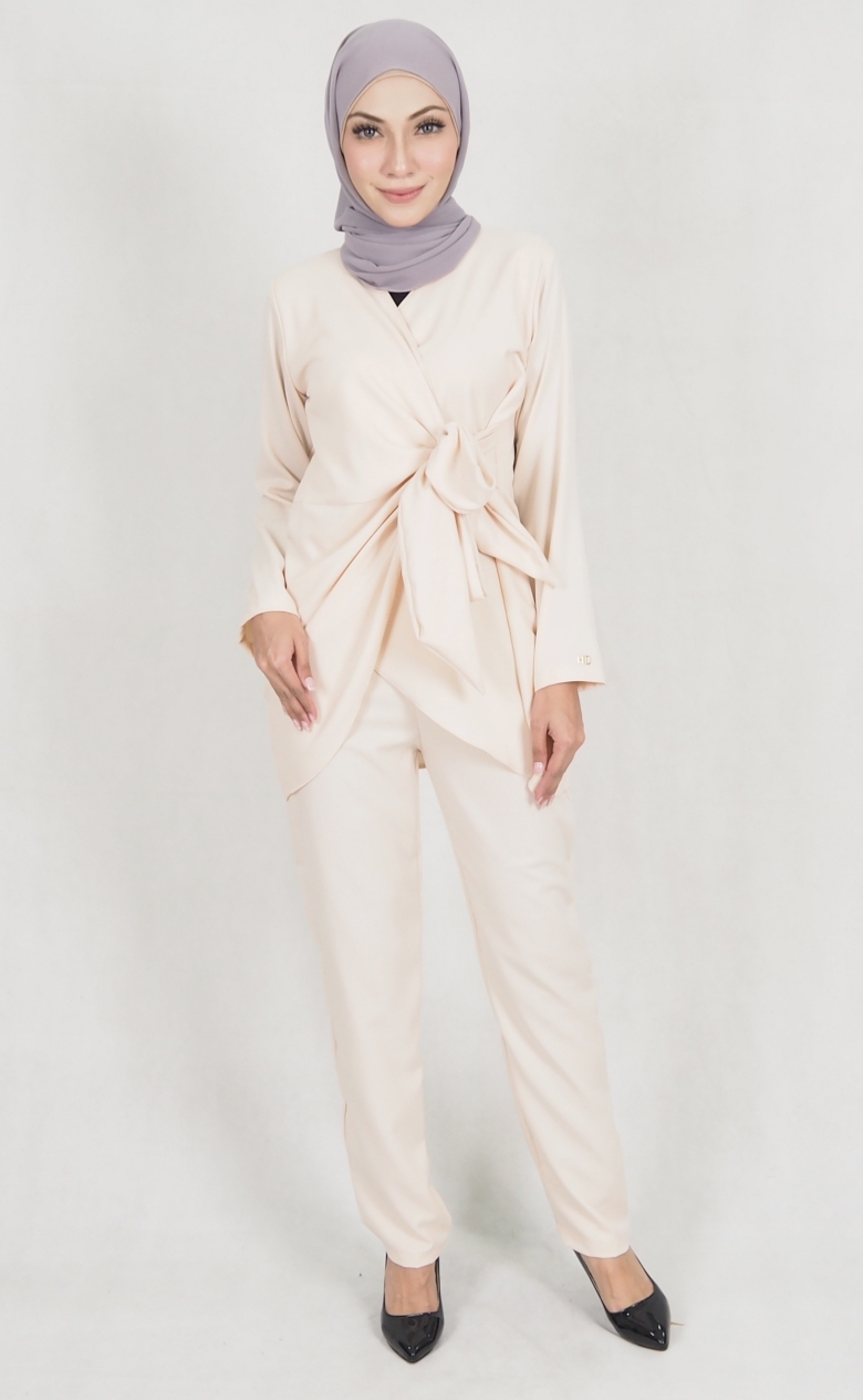 SW5158 Top & Pant Set (Plus Size) Cream