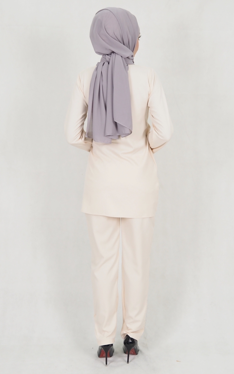 SW5158 Top & Pant Set (Plus Size) Cream