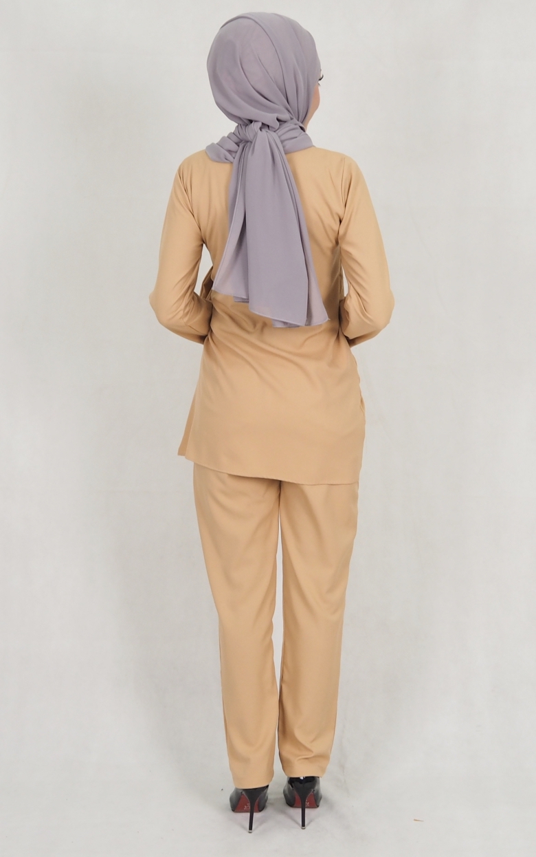SW5158 Top & Pant Set (Plus Size) Dark Brown