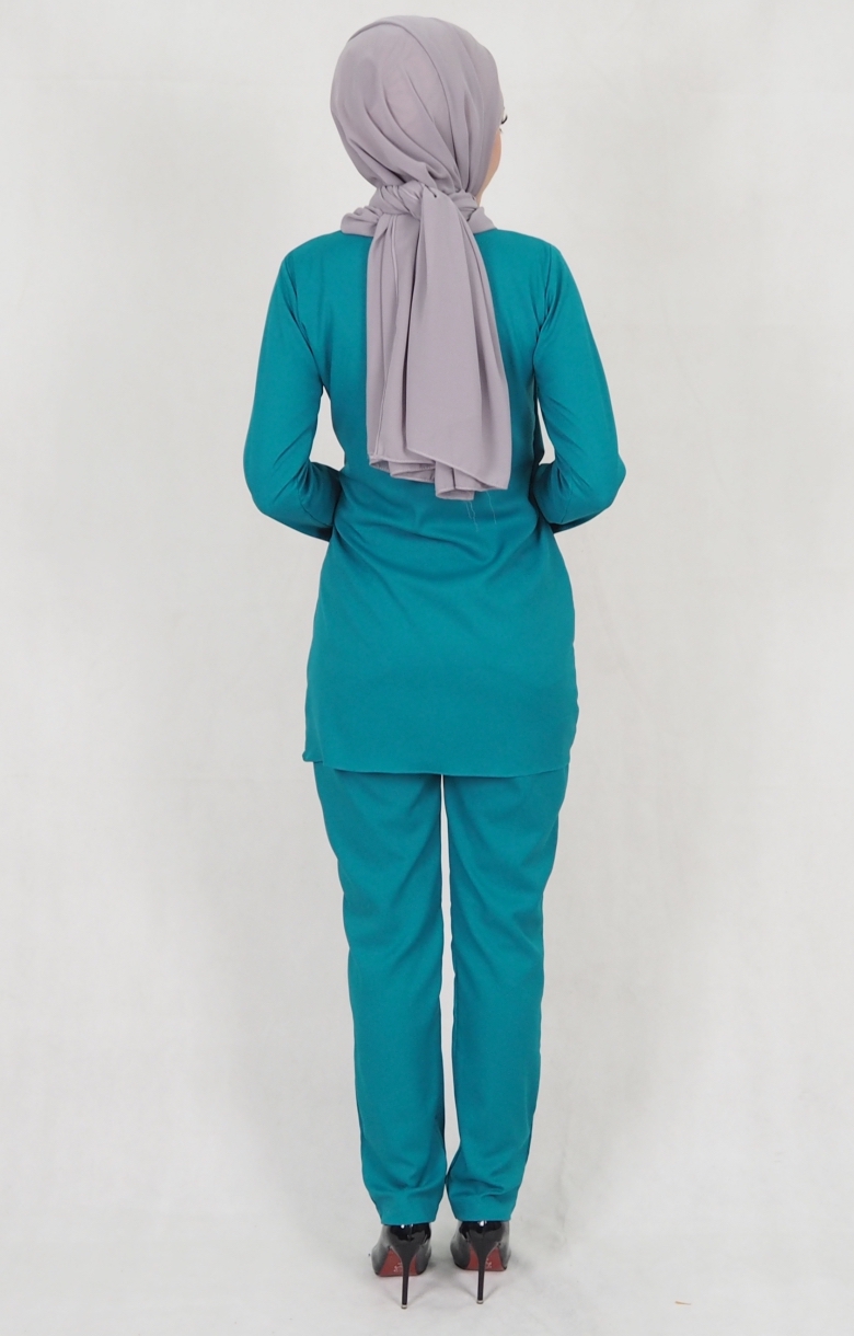 SW5158 Top & Pant Set (Plus Size) Dark Green