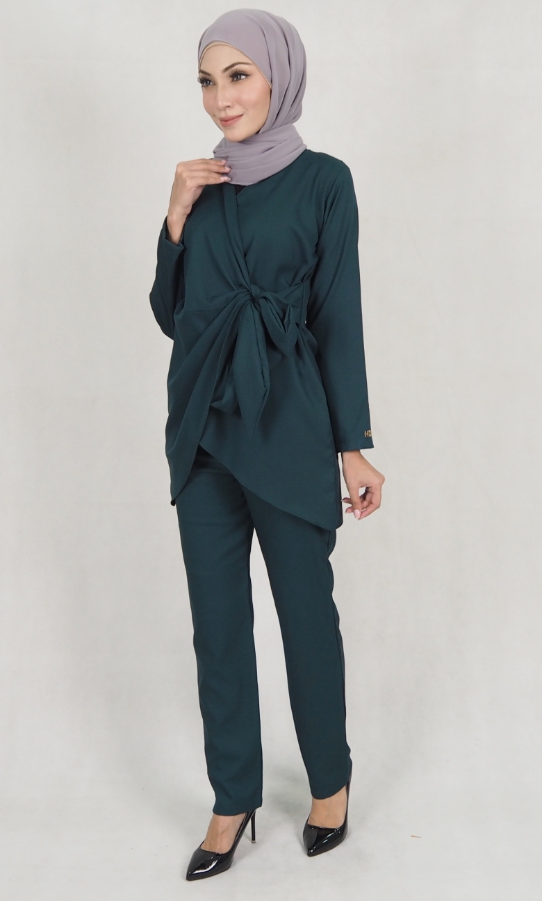 SW5158 Top & Pant Set (Plus Size) Emerald Green