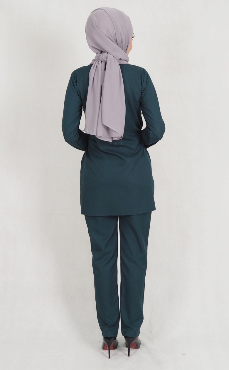 SW5158 Top & Pant Set (Plus Size) Emerald Green