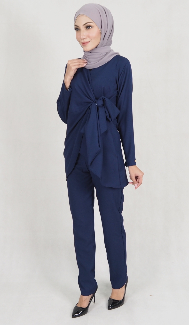 SW5158 Top & Pant Set (Plus Size) Navy