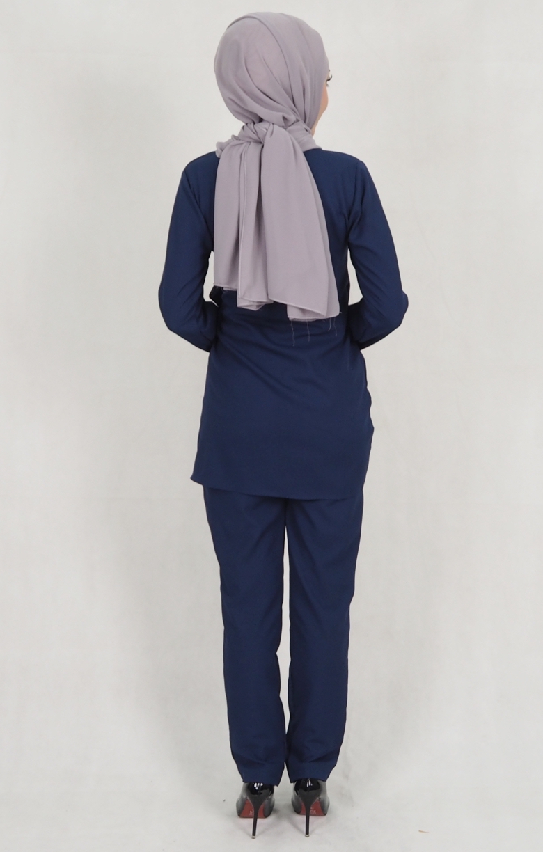 SW5158 Top & Pant Set (Plus Size) Navy