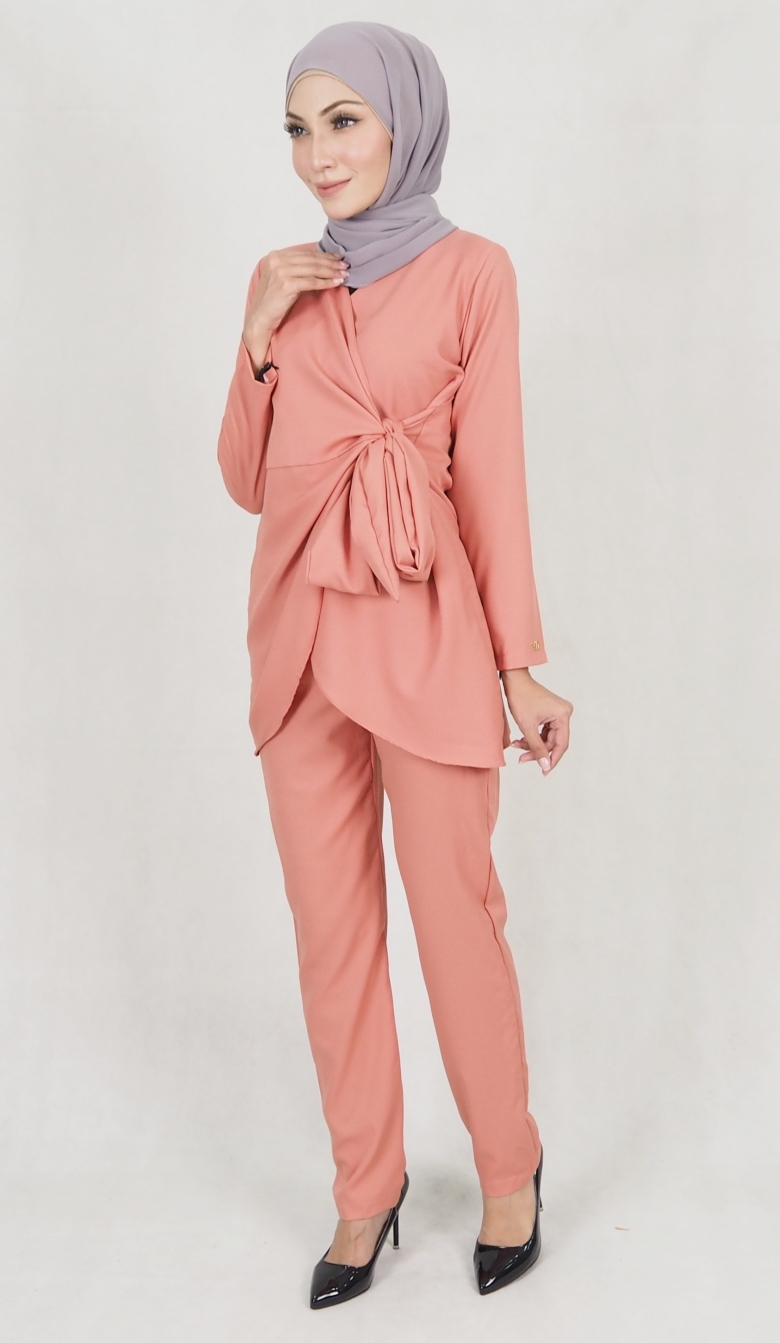 SW5158 Top & Pant Set (Plus Size) Peach