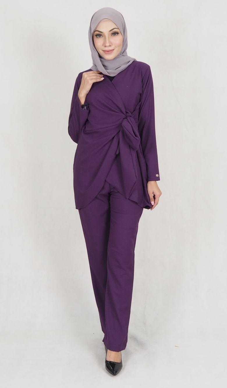 SW5158 Top & Pant Set (Plus Size) Purple