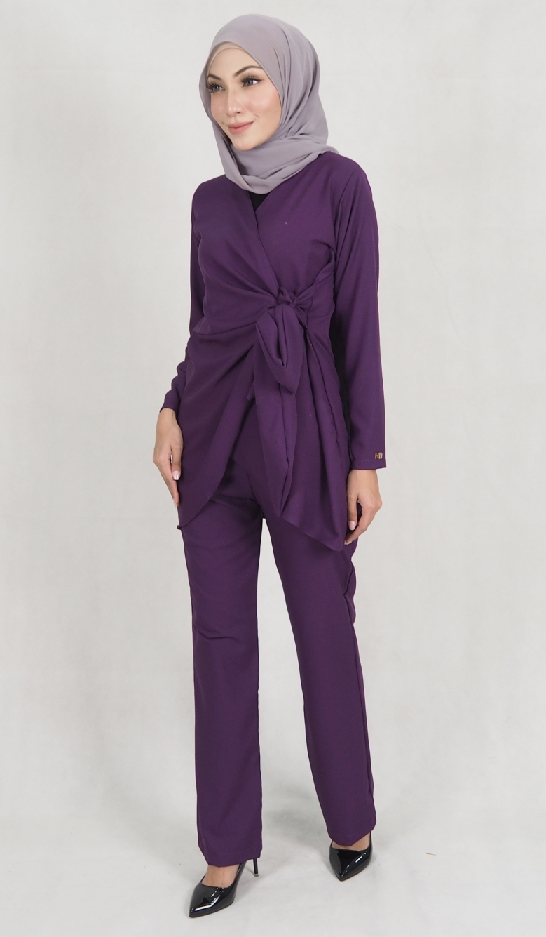 SW5158 Top & Pant Set (Plus Size) Purple