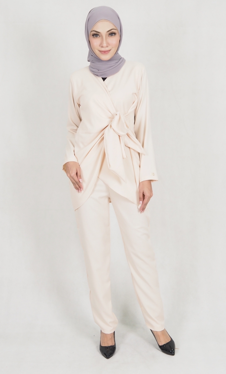 SW5159 Top & Pant Set (Plus Size) Cream