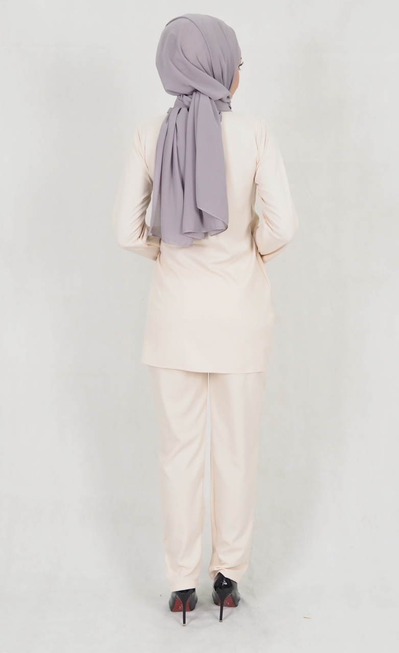 SW5159 Top & Pant Set (Plus Size) Cream