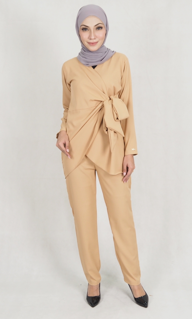 SW5159 Top & Pant Set (Plus Size) Dark Brown