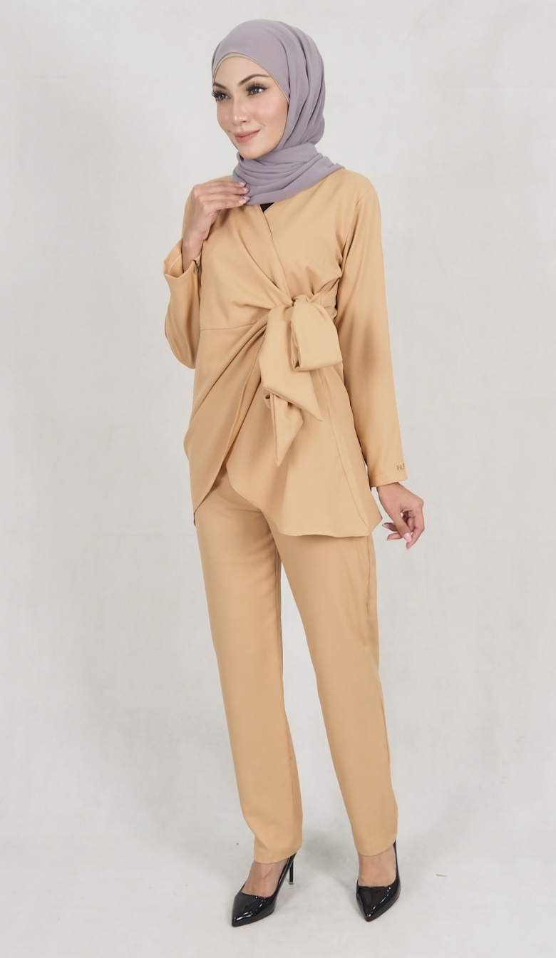 SW5159 Top & Pant Set (Plus Size) Dark Brown
