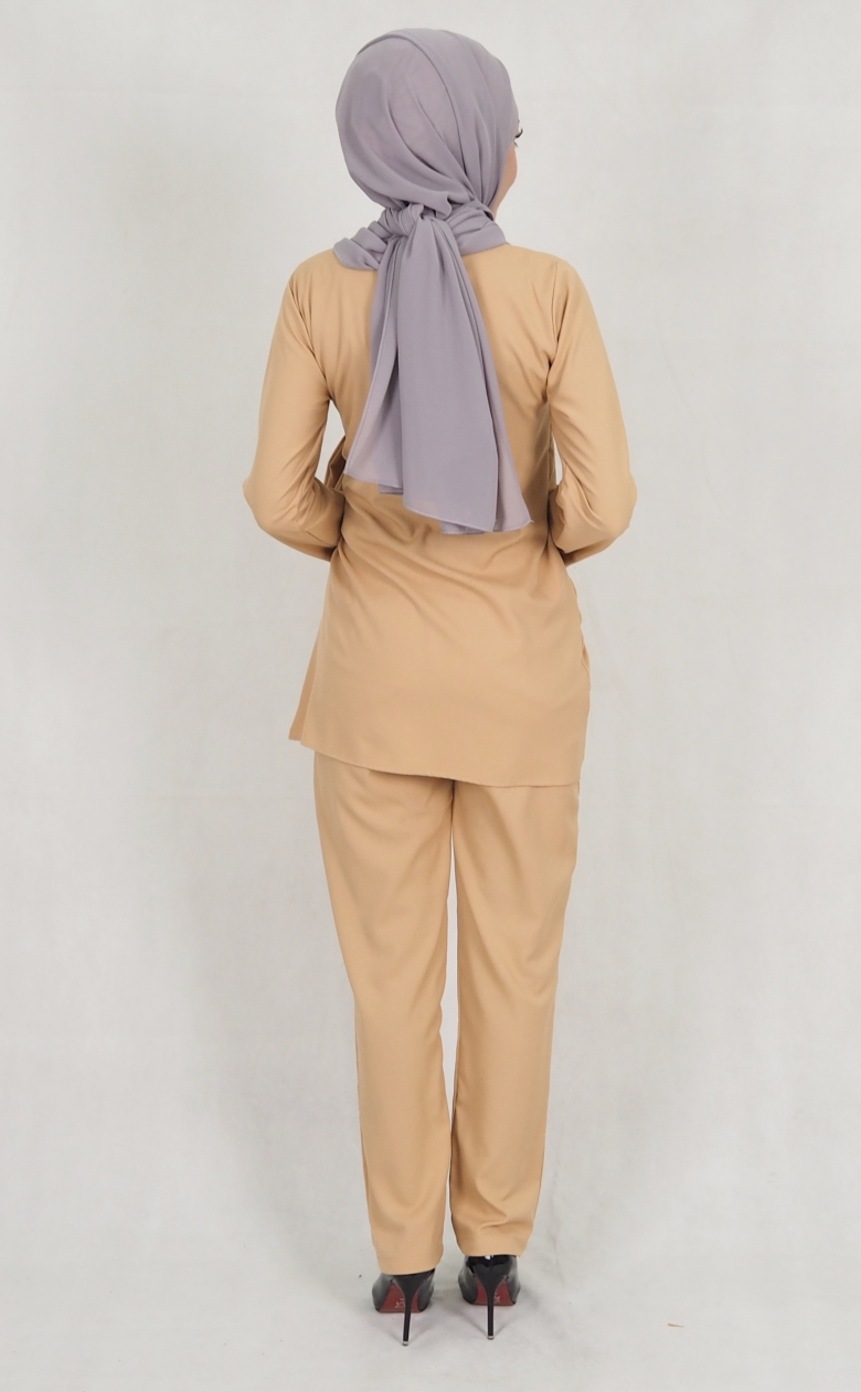 SW5159 Top & Pant Set (Plus Size) Dark Brown