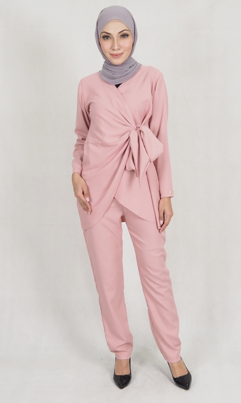 SW5159 Top & Pant Set (Plus Size) Dusty Pink