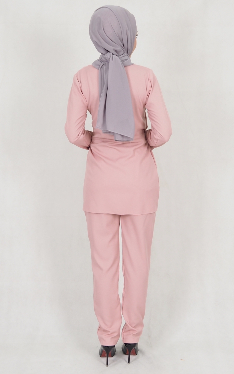 SW5159 Top & Pant Set (Plus Size) Dusty Pink