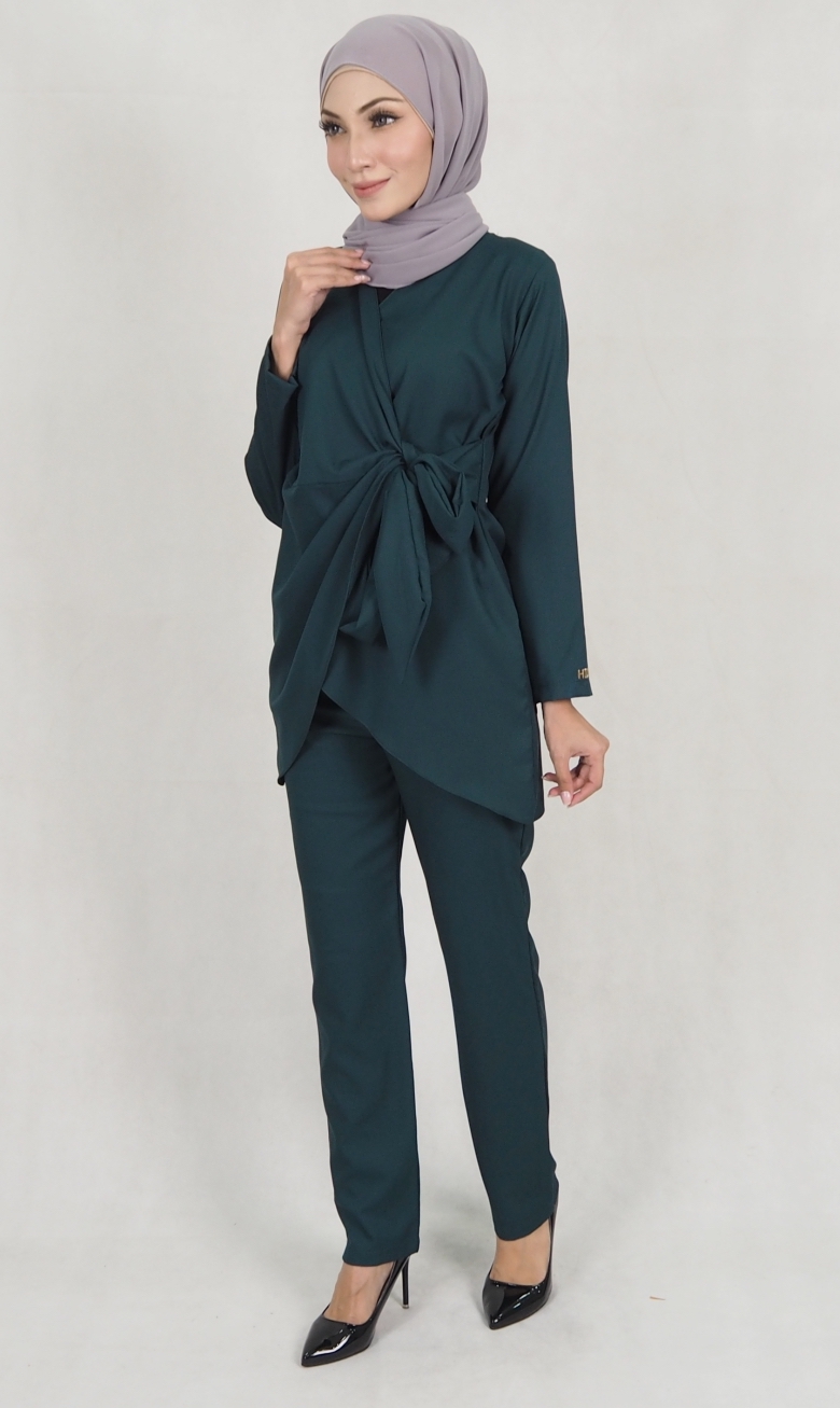 SW5159 Top & Pant Set (Plus Size) Emerald Green