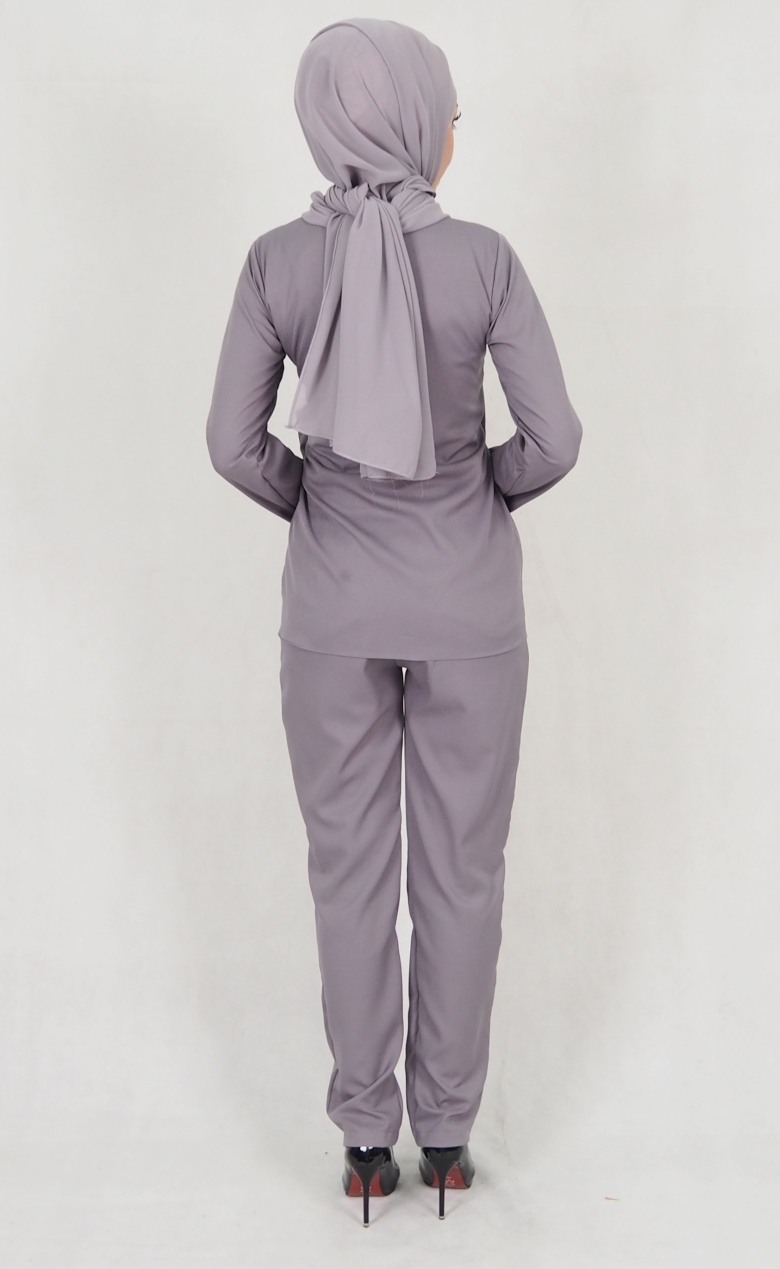 SW5159 Top & Pant Set (Plus Size) Grey