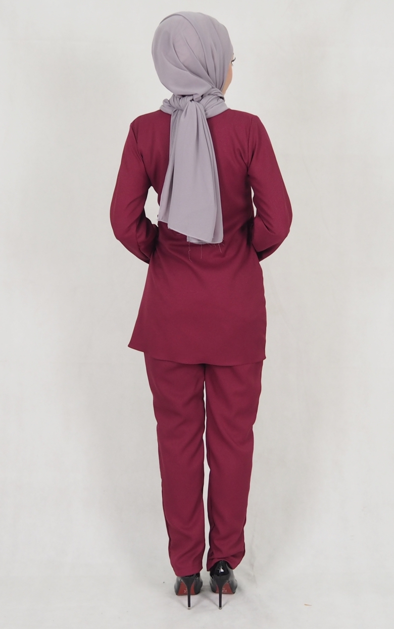 SW5159 Top & Pant Set (Plus Size) Maroon
