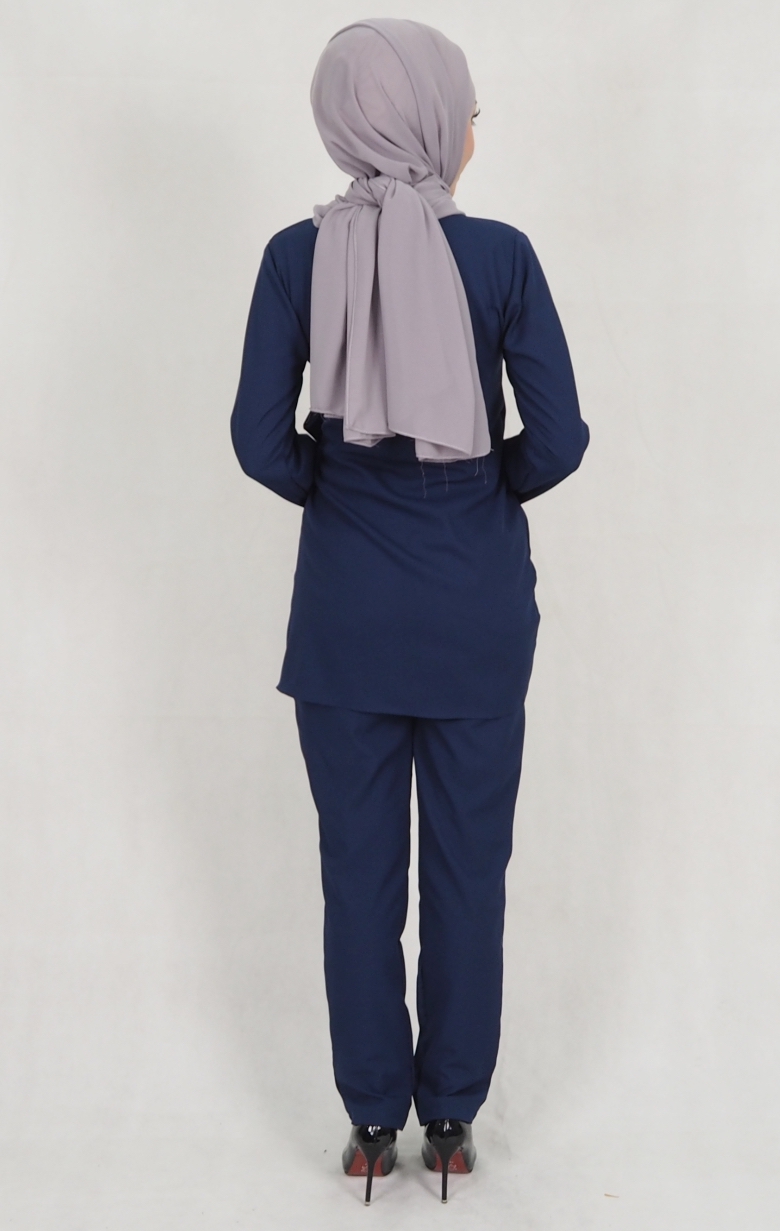 SW5159 Top & Pant Set (Plus Size) Navy