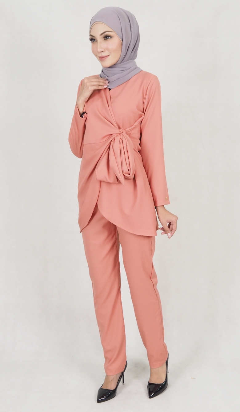 SW5159 Top & Pant Set (Plus Size) Peach