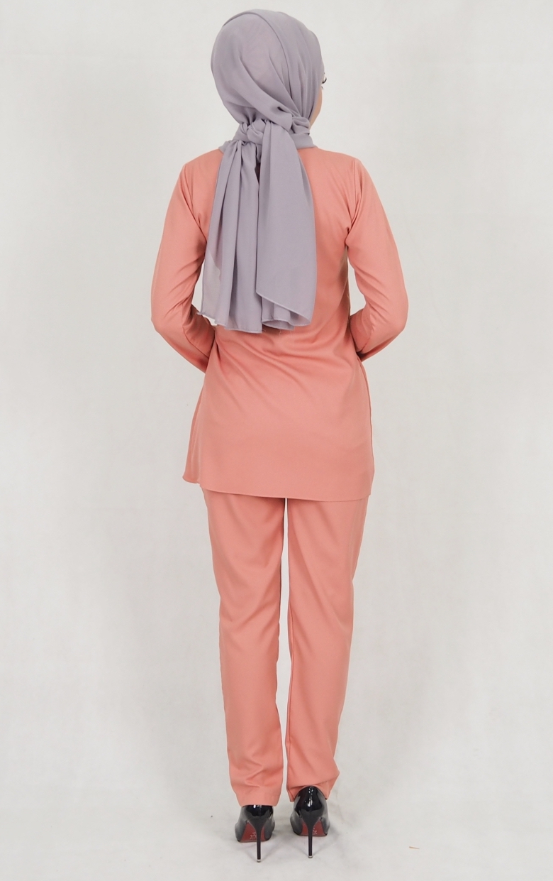 SW5159 Top & Pant Set (Plus Size) Peach
