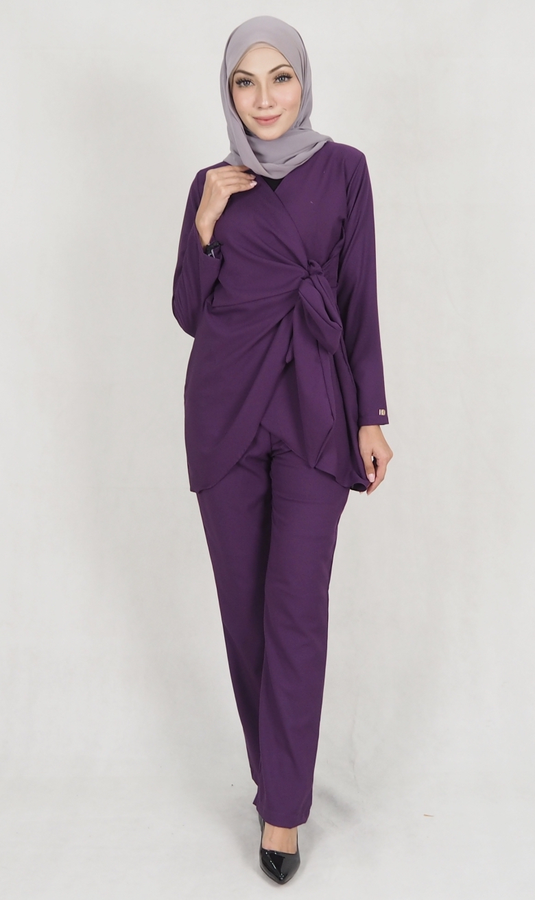 SW5159 Top & Pant Set (Plus Size) Purple