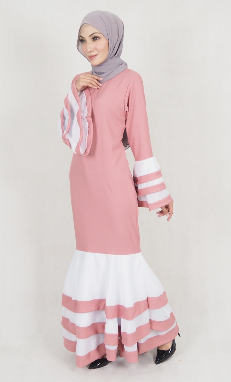 SW5160 Fashion Jubah Dusty Pink