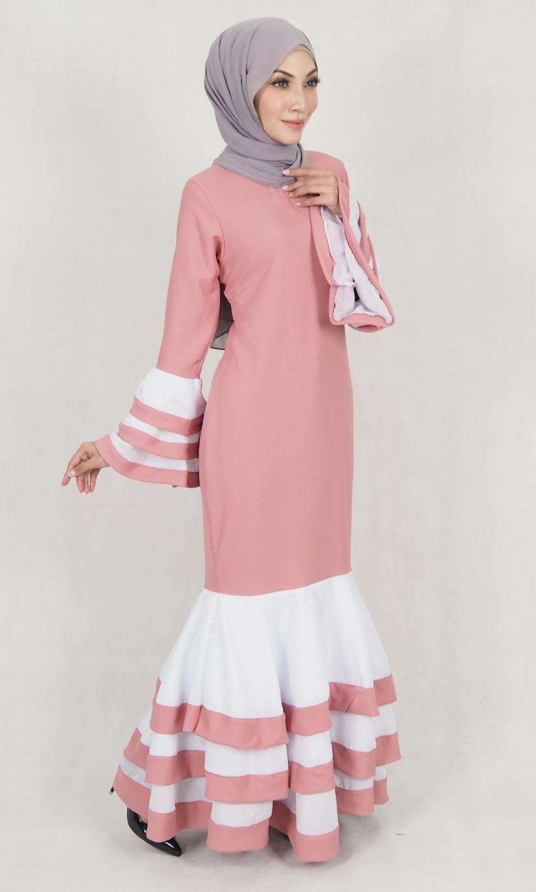 SW5160 Fashion Jubah Dusty Pink