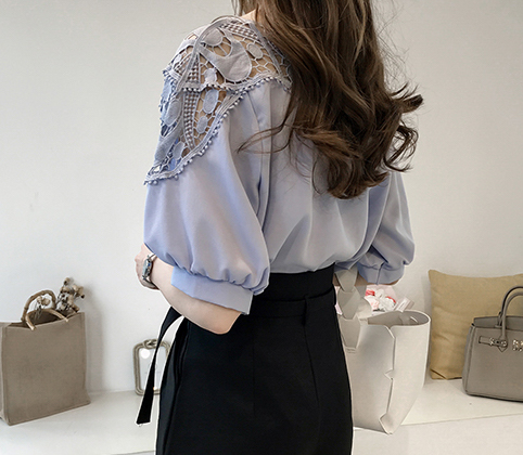 ZL757 Charming Blouse Blue