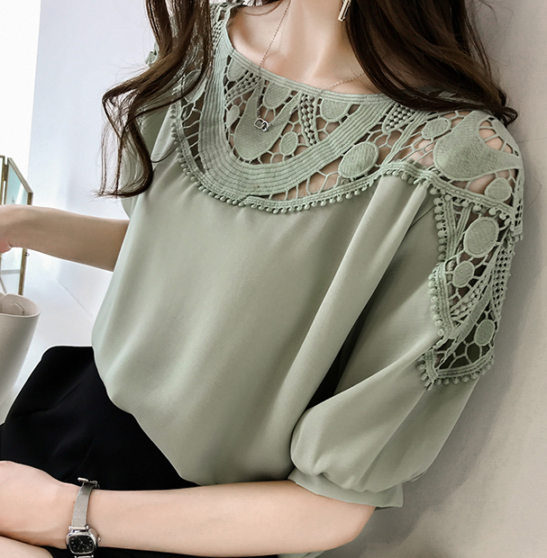 ZL757 Charming Blouse Green