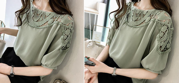 ZL757 Charming Blouse Green