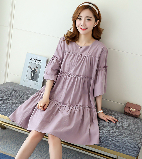 ZL759 Charming Maternity Dress Purple