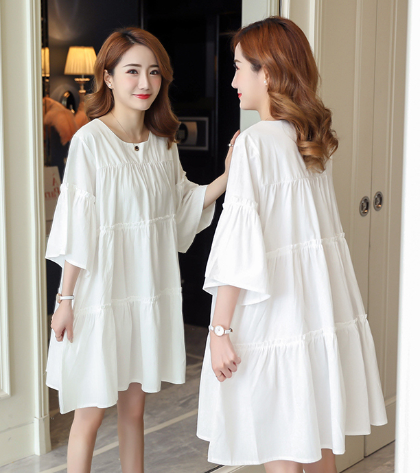 ZL759 Charming Maternity Dress White