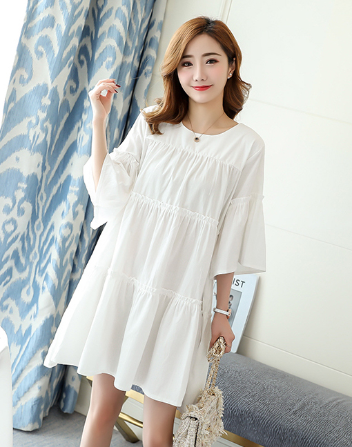 ZL759 Charming Maternity Dress White