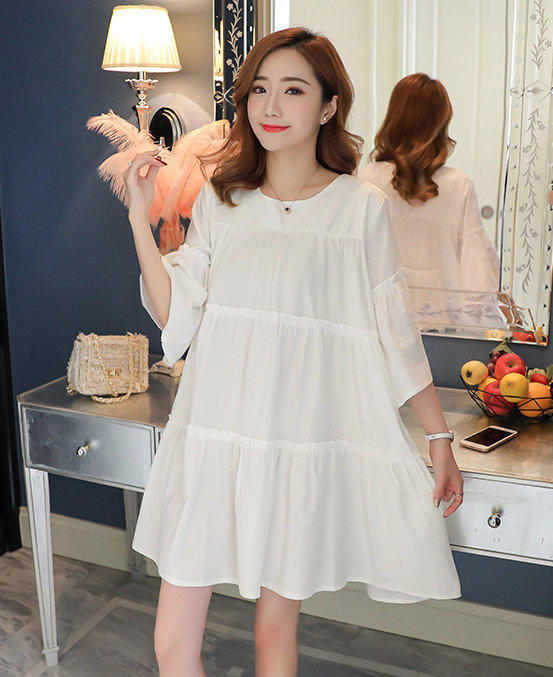 ZL759 Charming Maternity Dress White