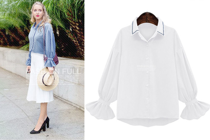 ZL761 Pretty Blouse White