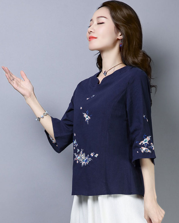 ZL764 Stylish Top Navy