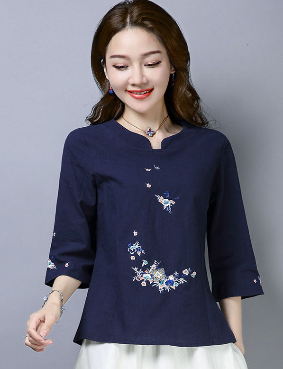 ZL764 Stylish Top Navy