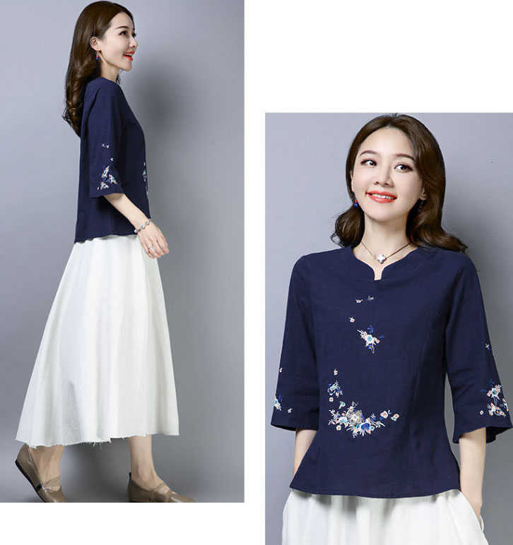 ZL764 Stylish Top Navy