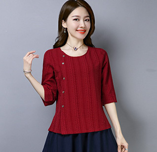 ZL765 Fashion Blouse Maroon