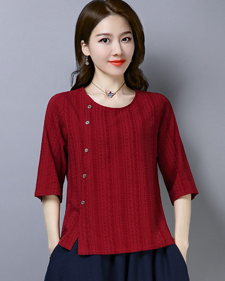 ZL765 Fashion Blouse Maroon