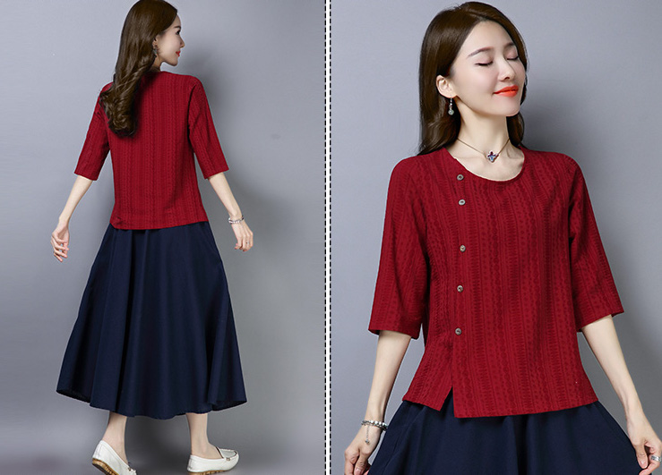ZL765 Fashion Blouse Maroon