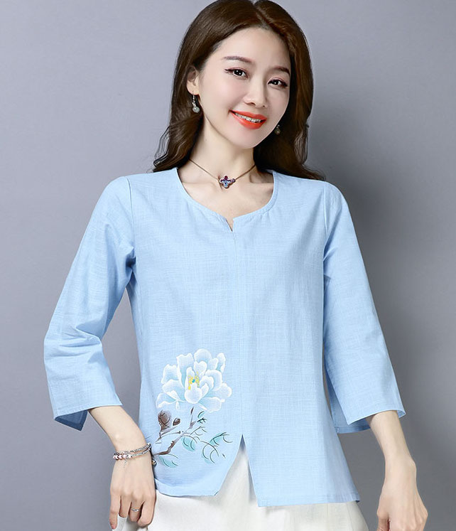 ZL766 Lovely Blouse Blue