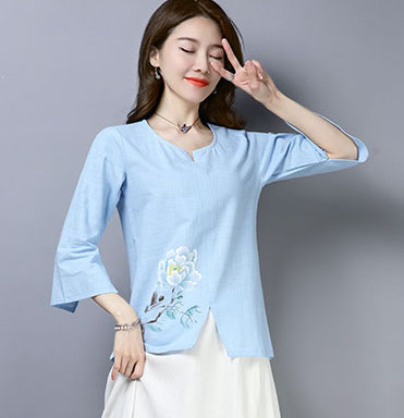 ZL766 Lovely Blouse Blue