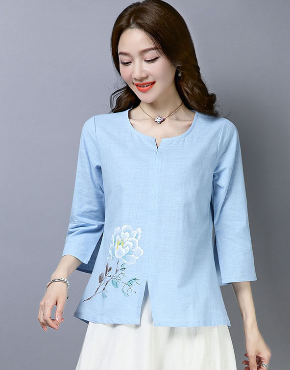 ZL766 Lovely Blouse Blue